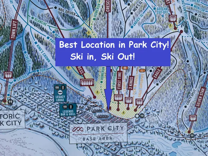 park city map mountain resort lodge ski